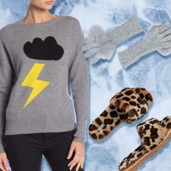 Kier & J Thunder & Lightening Cashmere Pullover in PLUM S - Picture 9 of 9